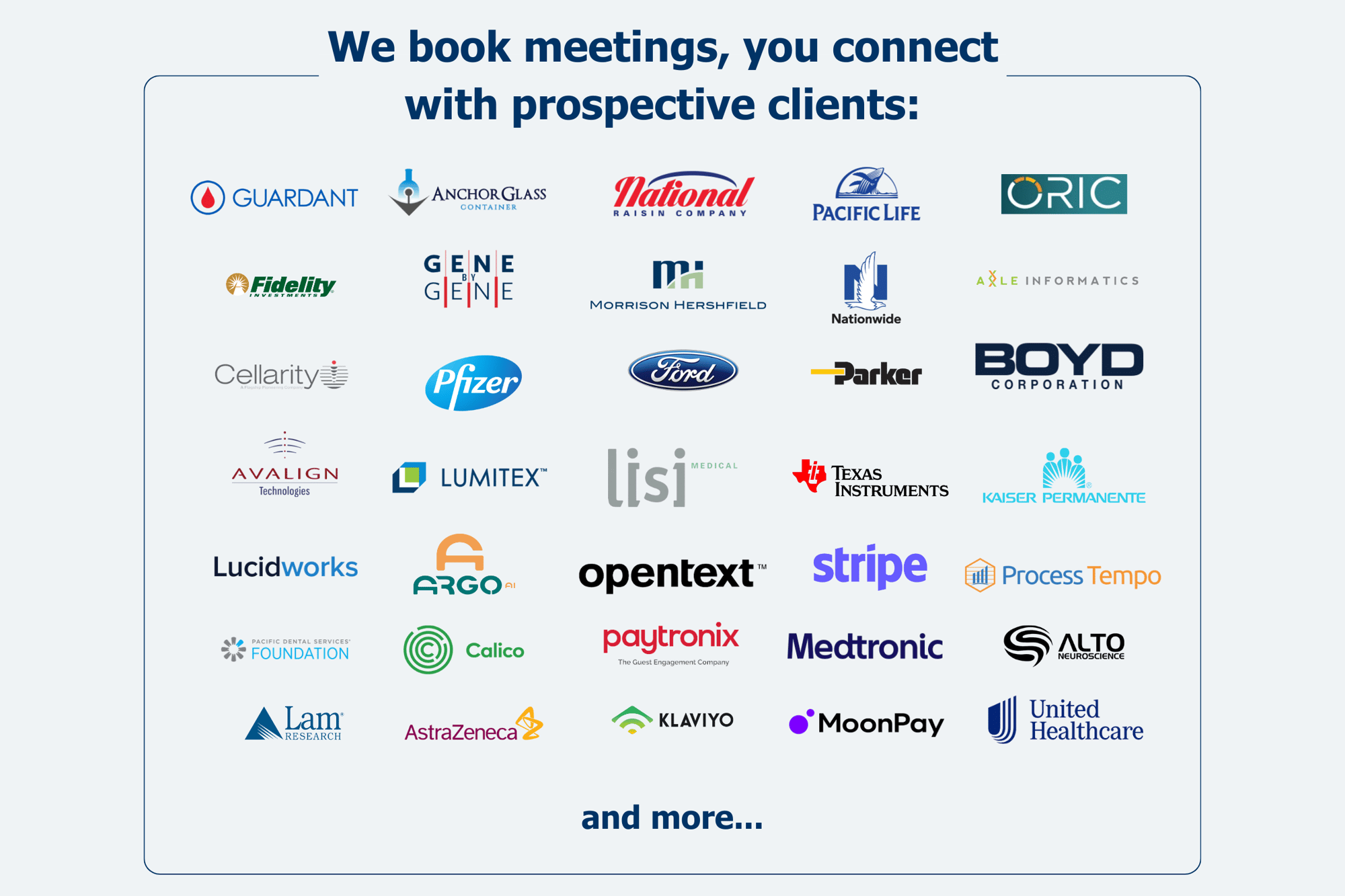 our clients connect with b2b prospective clients 