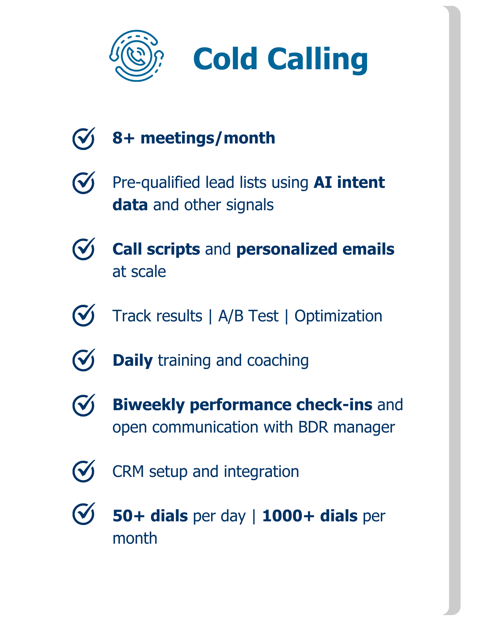 cold calling service package
